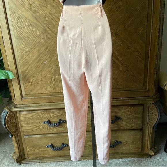 Missguided Peach High-waist seamed Trousers - Picture 3 of 11